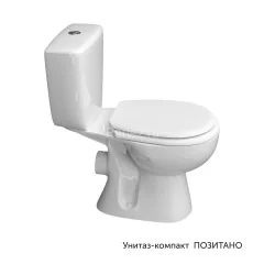 Унитаз-компакт КЕРАМИН Позитано Алкапласт с жестким сиденьем, белый