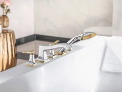 Hansgrohe 31441090 Metropol Classic Смеситель на край ванны, на 4 отверстия, с рычаговыми рукоятками