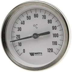 Термометр биметаллический F+R801 OR 63mm 0-120°C G1/2 75mm		