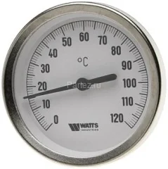 Термометр биметаллический F+R801 OR 80mm 0-120°C G1/2 50mm		