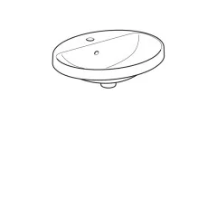 Раковина Geberit VariForm 55х45 см, встраиваемая, белая (500.720.01.2)
