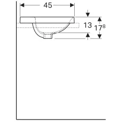 Раковина Geberit VariForm 55х45 см, встраиваемая, белая (500.720.01.2)