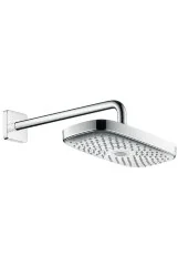 27385400 Raindance Select Raindance Select E 300 2jet верхний душ,½´, с держателем 390 мм БЕЛ./ХРОМ