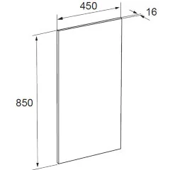 THE GAP Зеркало 450х850 мм, светильник (подходит к серии DEBBA)