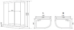 Timo Comfort T-8802 P L Fabric Glass душевая кабина (120*85*220), шт