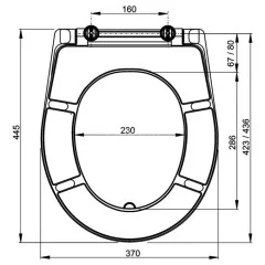 Сиденье для унитаза Duroplast Alca plast, крепление металл, белый (A601)