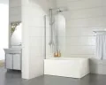 Шторка для ванны распашная Azario Merrit 80х140 цвет профиля серебро (AZ-NF6211 800)