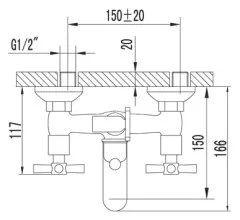 Смеситель для ванны Lemark Neo LM2202C