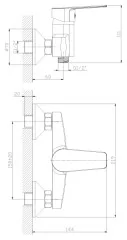 Смеситель Rossinka S35-41 для душа