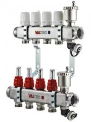 Коллекторная группа НЕРЖ. с расходомерами в сборе 1&quot;х12х3/4&quot;EK VALTEC