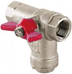 Кран шаровой с прямым фильтром 3/4&quot; в-в баб. VALTEC