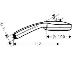 28535000 Croma 100 Ручной душ Croma 100 Vario, ½’