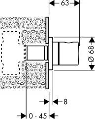 Hansgrohe 15972000 Запорный вентиль S,СМ, 1/2 / 3/4