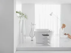 15473400 PuraVida Смеситель для ванны, однорычажный, напольный, ½’