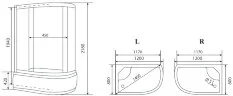 Timo eco TE-0720 R душевая кабина (120*80*218), шт