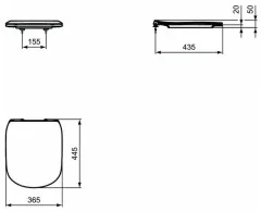 Крышка-сиденье для унитаза Ideal Standard Tesi (T352701)
