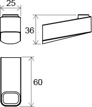 Крючок Ravak 10°, Хром (X07P353)