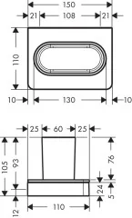 Стакан для зубных щеток Axor Universal Accessories, хром (42834000)