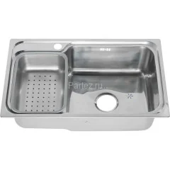 Мойка 7245 R N 0,8/180 врезная прямоугольная с корзиной с сифоном  (224 N*10)