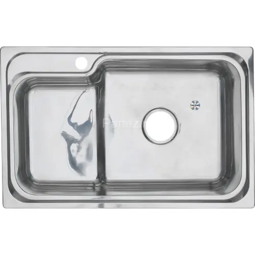 Мойка 7245 R N 0,8/180 врезная прямоугольная с корзиной с сифоном  (224 N*10)