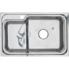 Мойка 7245 R N 0,8/180 врезная прямоугольная с корзиной с сифоном  (224 N*10)