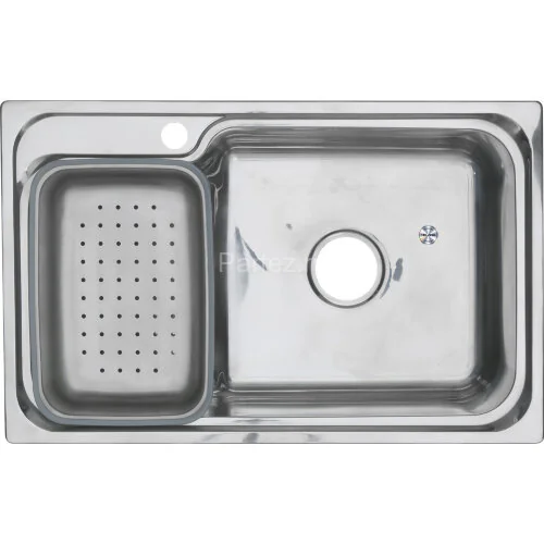 Мойка 7245 R N 0,8/180 врезная прямоугольная с корзиной с сифоном  (224 N*10)