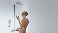 27127400 Raindance Select E 300 3jet Showerpipe, ½’, белый/хром