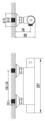 Смеситель для душа термостатический Lemark Thermo LM7733C