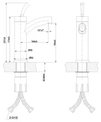 Смеситель для умывальника Lemark Element LM5106S
