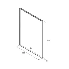 Зеркало Roca ANETO 600х850, c LED-подсветкой и системой антизапотевания