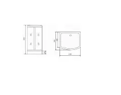 Timo Comfort T-8815 Fabric Glass душевая кабина (120*90*220), шт