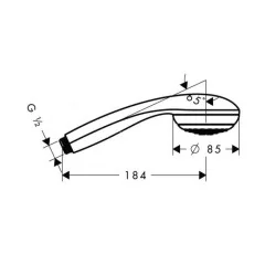 28585000 Crometta 85 Ручной душ Crometta 85 1jet, ½’