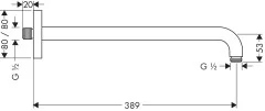 27446000 Держатель душа E 389 мм