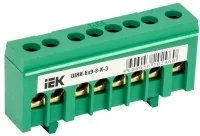 Шина PE &quot;земля&quot; в корп. изол. на DIN-рейку ШНИ-6х9-8-К-З зел. IEK YNN10-69-8KD-K06