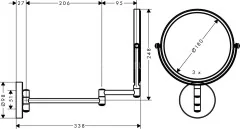 Косметическое зеркало Hansgrohe Logis Universal, Хром (73561000)
