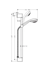 27763000 Crometta 85 Душевой набор Crometta 85 Vario/Unica'Crometta 0,65 м, ½’