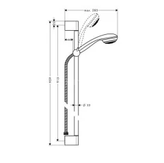 27729000 Crometta 85 Душевой набор Crometta 85 1jet/Unica'Crometta 0,90 м, ½’