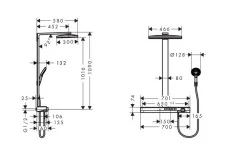 27106400 Rainmaker Select 460 3jet Showerpipe