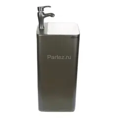 Раковина напольная MELANA MLN-B125BWM черно-белая