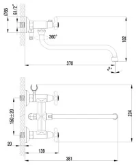Смеситель для ванны Lemark Plus Harmony LM1451C