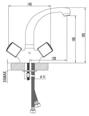 Смеситель для умывальника Lemark Merkado LM2307C