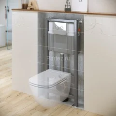 Инсталляция AQUA 50 QF для унитаза пневматическая оцинкованная