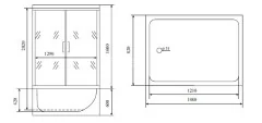 Timo Lux TL1505 душевая кабина (148*82*220), шт