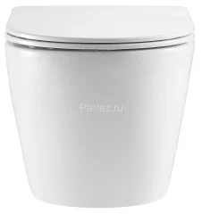 Унитаз подвесной Azario Grado 370х490х360 безободковый, с системой антивсплеск (Торнадо) в комплекте