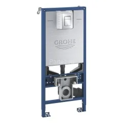 Комплект GROHE Rapid SLX 3 в 1 для подвесного унитаза: инсталляция, крепление к стене и панель смыва