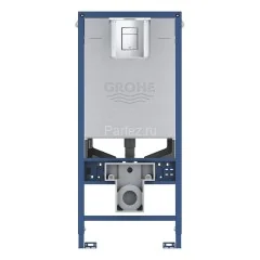 Комплект GROHE Rapid SLX 3 в 1 для подвесного унитаза: инсталляция, крепление к стене и панель смыва