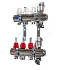 Коллекторная группа НЕРЖ. с расходомерами в сборе 1&quot;х8х3/4&quot;EK VALTEC