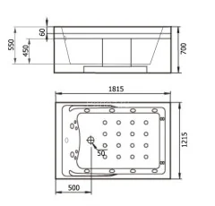 Акриловая ванна Gemy G9061 O R