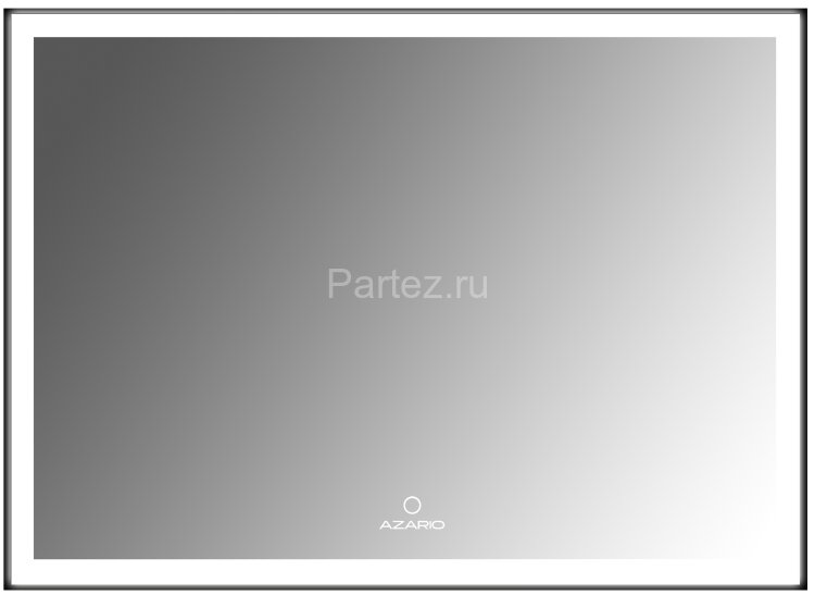 Зеркало AZARIO Fantasy 1000х700 с подсеткой, подогревом, сенсорный выключатель с функцией диммера, в