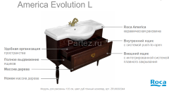 Z_AMERICA EVOLUTION L Модуль д/раковины 1050 мм, дуб темный шоколад